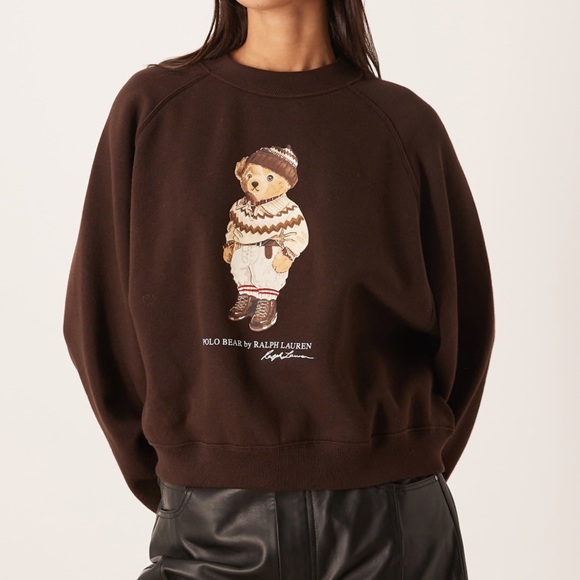 NWT 🏷️ Polo Ralph Lauren bear fleece crewneck sweatshirt
